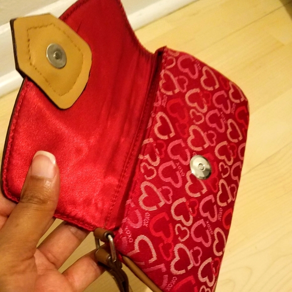 XOXO Bags Red Xoxo Wristlet With Heart Pattern Poshmark